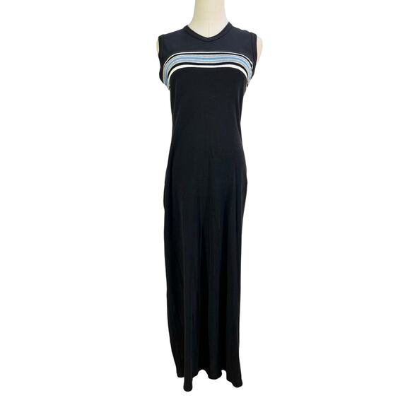 Vintage Xhilaration Stripe Maxi Dress Black - Picture 1 of 7